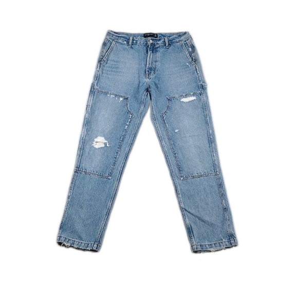 Abercrombie & Fitch Other - Abercrombie Fitch Double Knee Carpenter Jeans Men 32X32 Baggy Distress Y2K